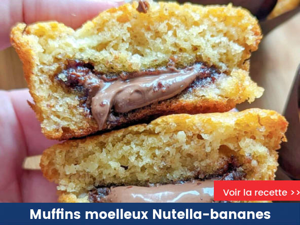 Muffins moelleux Nutella-bananes